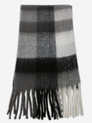 JS2431 Plaid Chunky Scarf With Fringe - MiMi Wholesale