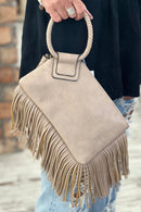 JY0378 Fringe Soft Vegan Leather Wristlet/Clutch - MiMi Wholesale