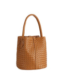 JYE0565 2 in 1 Woven Bucket/Satchel Bag With Pouch - MiMi Wholesale