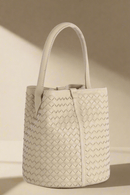 JYE0565 2 in 1 Woven Bucket/Satchel Bag With Pouch - MiMi Wholesale