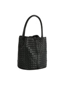 JYE0565 2 in 1 Woven Bucket/Satchel Bag With Pouch - MiMi Wholesale