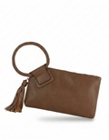 JYM0346 Soft Vegan Leather Wristlet/Clutch With Tassel - MiMi Wholesale