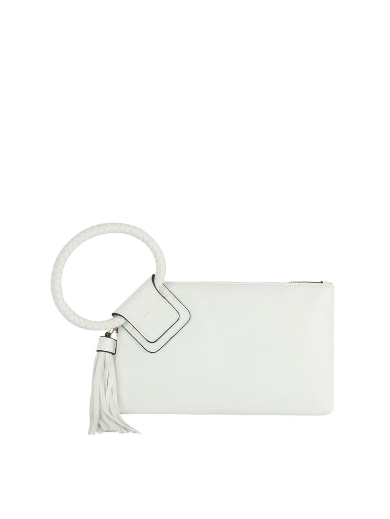 JYM0346 Soft Vegan Leather Wristlet/Clutch With Tassel - MiMi Wholesale
