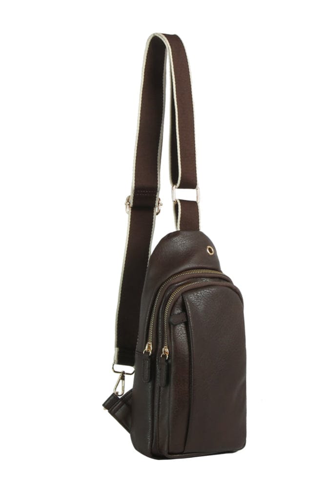 JYM0433 Wylie Double Zipper Sling Bag - MiMi Wholesale
