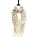 JZ - 1 - BR Polka Dot Print Long Scarf - MiMi Wholesale