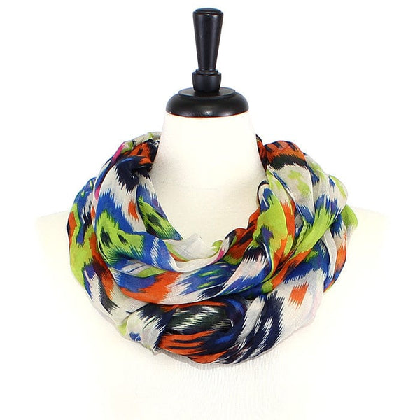 JZ - 11 - BL Aztec Print Infinity Scarf - MiMi Wholesale