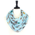 JZ - 9 - BL Feather Print Infinity Scarf - MiMi Wholesale