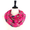 JZ - 9 - HP Feather Print Infinity Scarf - MiMi Wholesale