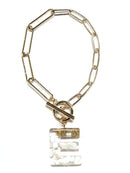 KB8171 Assorted 16 Piece White Acrylic Initial Toggle Bracelet Pack - MiMi Wholesale