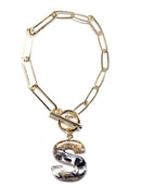 KB8172 Assorted 16 Piece Black Acrylic Initial Toggle Bracelet Pack - MiMi Wholesale