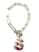 KB8173 Assorted 16 Piece Rainbow Acrylic Initial Toggle Bracelet Pack - MiMi Wholesale