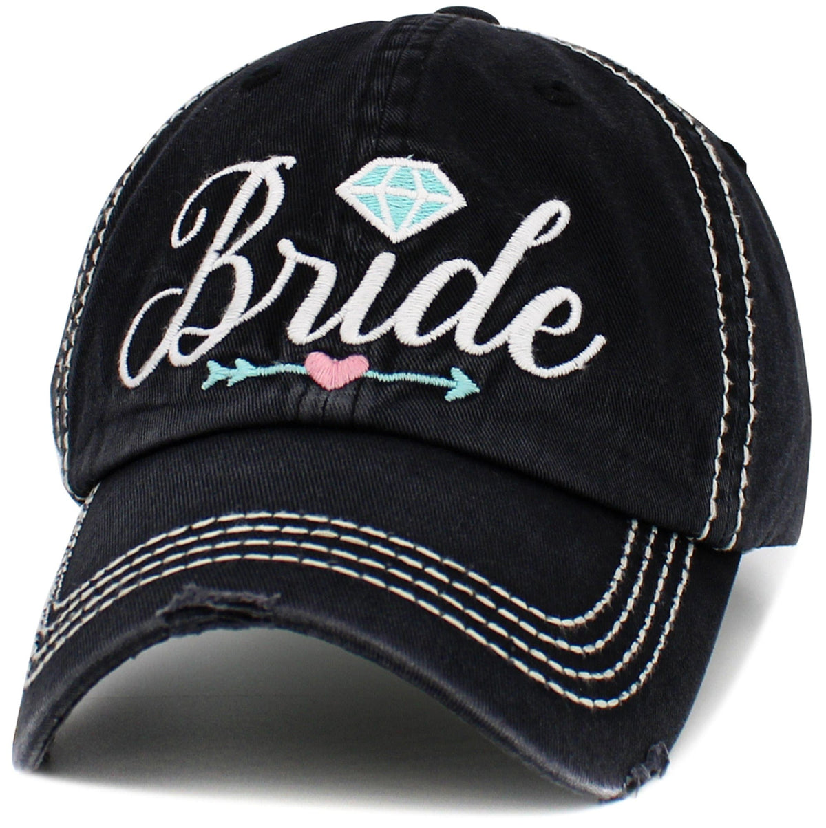 KBV1574 Bride Washed Vintage Ballcap - MiMi Wholesale