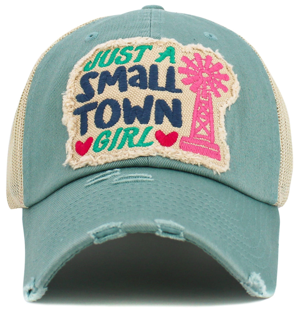 KBV1582 Just A Small Town Girl Meshback Ballcap - MiMi Wholesale