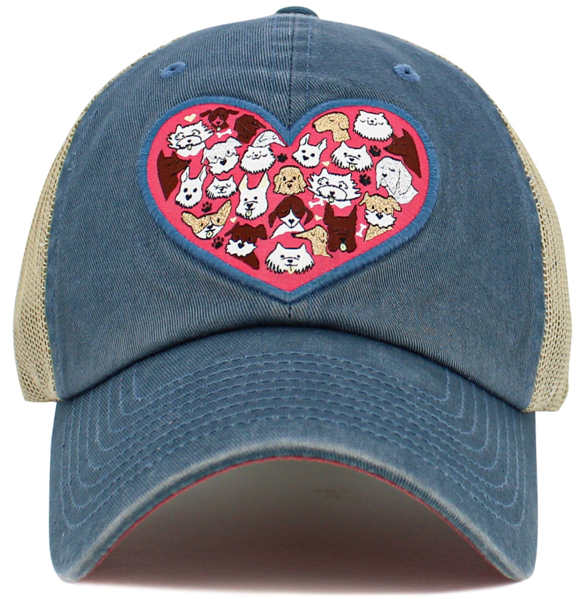 KBV1583 Love Dogs Meshback Ballcap - MiMi Wholesale
