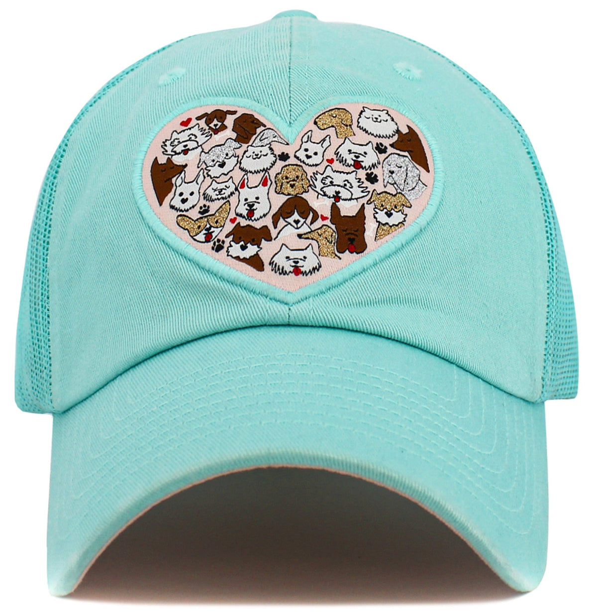 KBV1583 Love Dogs Meshback Ballcap - MiMi Wholesale