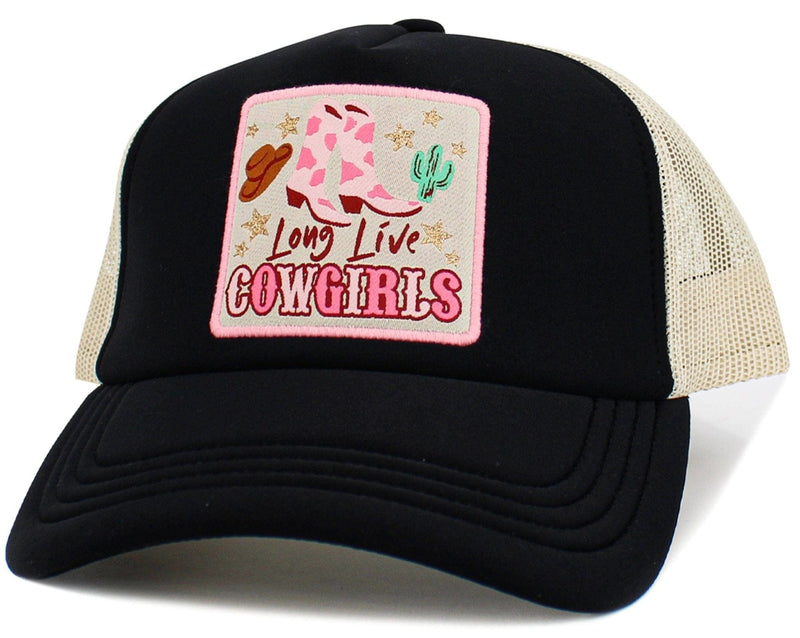 KBV1584 Long Live Cowgirls Meshback 5 Panel Ballcap - MiMi Wholesale