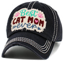 KBV1587 Best Cat Mom Ever Vintage Baseball Cap - MiMi Wholesale