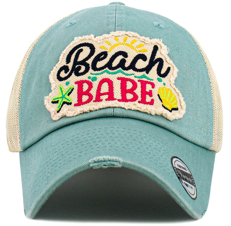 KBV1598 Shell Babe Meshback Baseball Cap - MiMi Wholesale