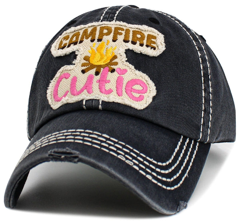 KBV1601 "Campfire Cutie" Vintage Washed Baseball Cap - MiMi Wholesale