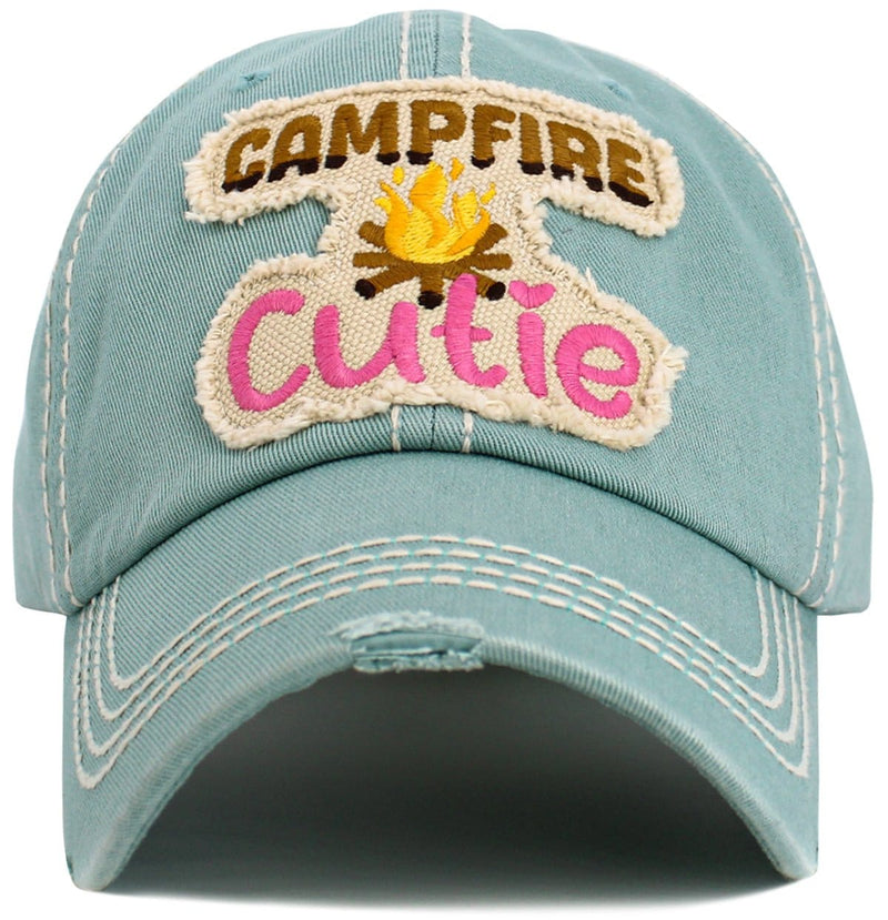 KBV1601 "Campfire Cutie" Vintage Washed Baseball Cap - MiMi Wholesale