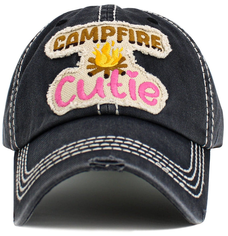 KBV1601 "Campfire Cutie" Vintage Washed Baseball Cap - MiMi Wholesale