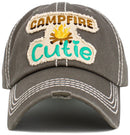KBV1601 "Campfire Cutie" Vintage Washed Baseball Cap - MiMi Wholesale