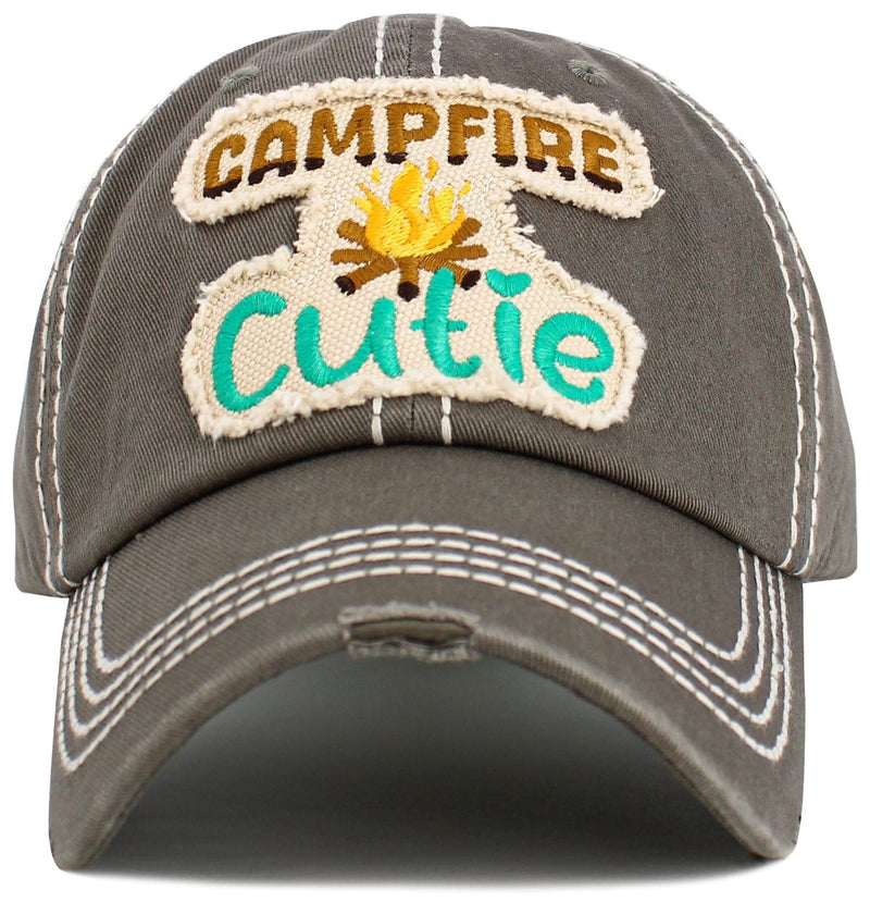 KBV1601 "Campfire Cutie" Vintage Washed Baseball Cap - MiMi Wholesale