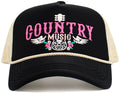 KBV1607 "Country Music" Vintage Washed Baseball Cap - MiMi Wholesale