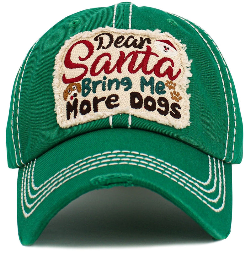 KBV1615 Dear Santa Bring Me More dogs Vintage Baseball Cap - MiMi Wholesale