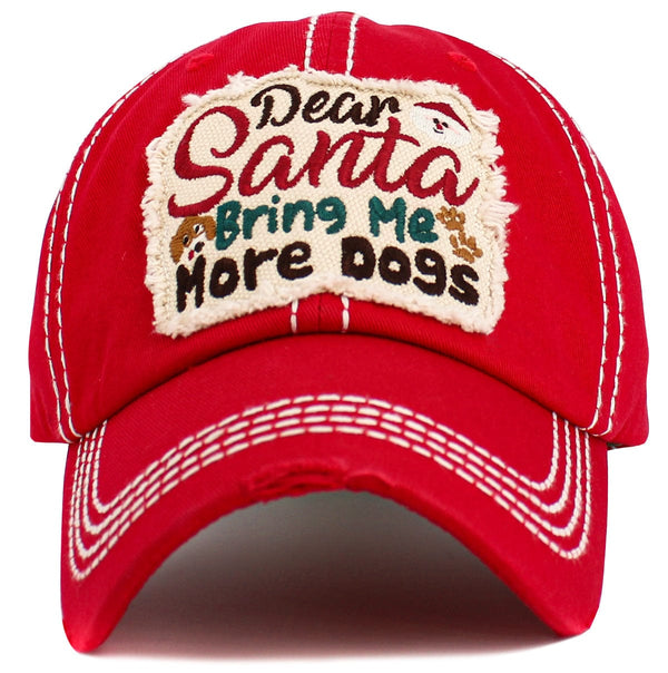 KBV1615 Dear Santa Bring Me More dogs Vintage Baseball Cap - MiMi Wholesale