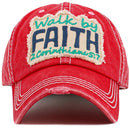 KBV1625 Walk By Faith Vintage Baseball Cap - MiMi Wholesale