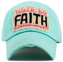 KBV1625 Walk By Faith Vintage Baseball Cap - MiMi Wholesale