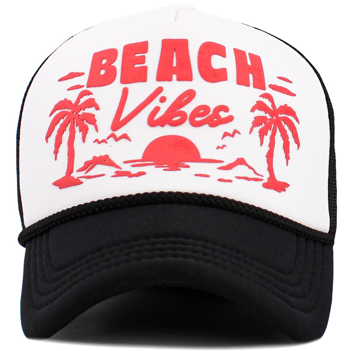 KBV1628 Beach Vibes Foam Trucker Mesh Cap - MiMi Wholesale