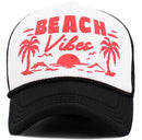 KBV1628 Beach Vibes Foam Trucker Mesh Cap - MiMi Wholesale