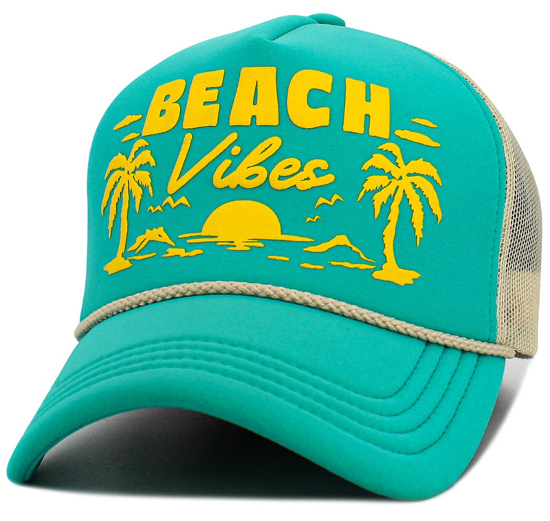 KBV1628 Beach Vibes Foam Trucker Mesh Cap - MiMi Wholesale