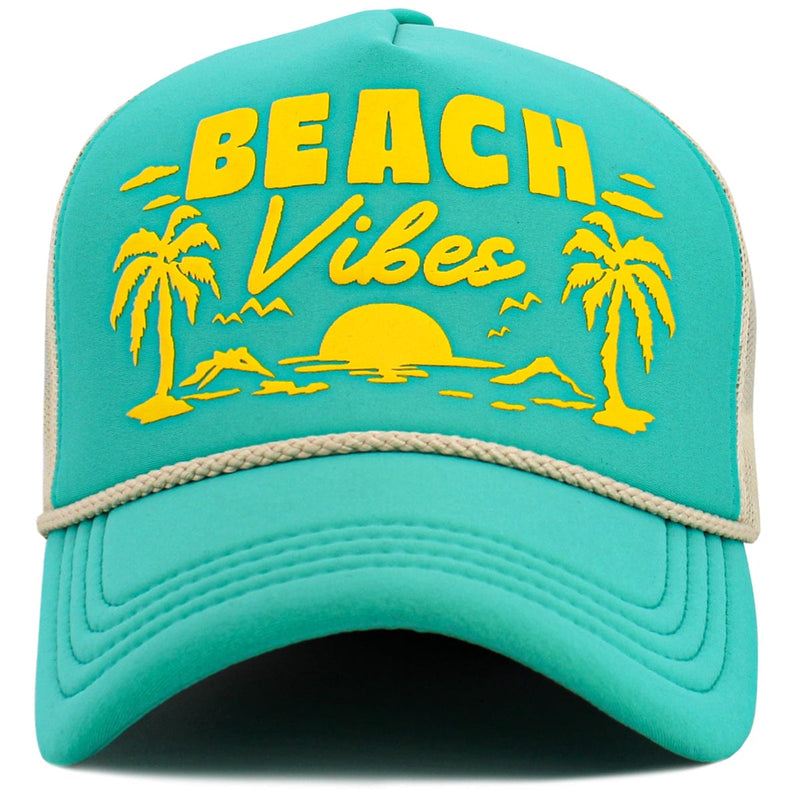 KBV1628 Beach Vibes Foam Trucker Mesh Cap - MiMi Wholesale