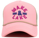 KBV1629 Wake and Lake Foam Trucker Mesh Cap - MiMi Wholesale