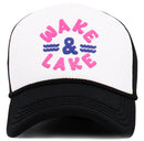 KBV1629 Wake and Lake Foam Trucker Mesh Cap - MiMi Wholesale