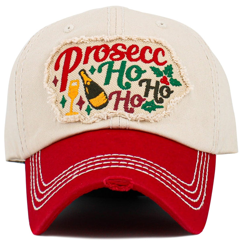 KBV1634 Prosecc Ho Ho Ho Vintage Baseball Cap - MiMi Wholesale