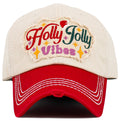 KBV1635 Holly Jolly Vibes Vintage Baseball Cap - MiMi Wholesale