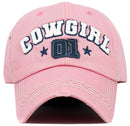 KBV1639 Cowgirl Vintage Baseball Cap - MiMi Wholesale