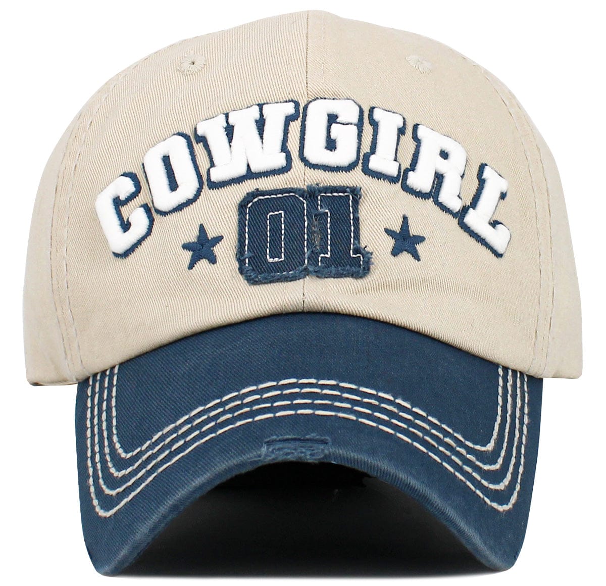 KBV1639 Cowgirl Vintage Baseball Cap - MiMi Wholesale