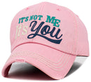 KBV1640 It's Not Me Vintage Baseball Cap - MiMi Wholesale