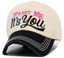 KBV1640 It's Not Me Vintage Baseball Cap - MiMi Wholesale