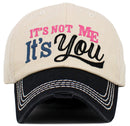 KBV1640 It's Not Me Vintage Baseball Cap - MiMi Wholesale