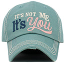 KBV1640 It's Not Me Vintage Baseball Cap - MiMi Wholesale
