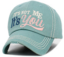 KBV1640 It's Not Me Vintage Baseball Cap - MiMi Wholesale
