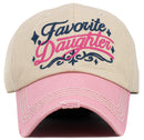 KBV1641 Favorite Daughter Vintage Baseball Cap - MiMi Wholesale