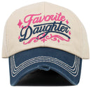 KBV1641 Favorite Daughter Vintage Baseball Cap - MiMi Wholesale
