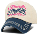 KBV1641 Favorite Daughter Vintage Baseball Cap - MiMi Wholesale